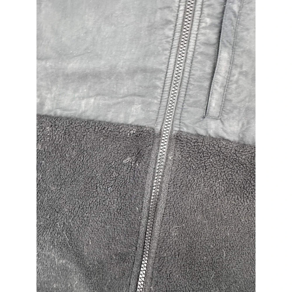 The North Face Fleece Denali Jacket XL Polartec‎ Black Full Zip Mens Recycled